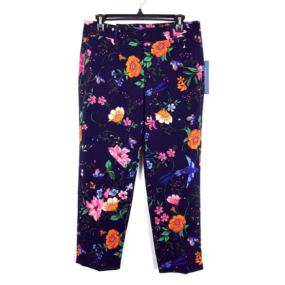 Old Navy Harper Mid Rise Floral Ankle Pants - Picture 2 of 7